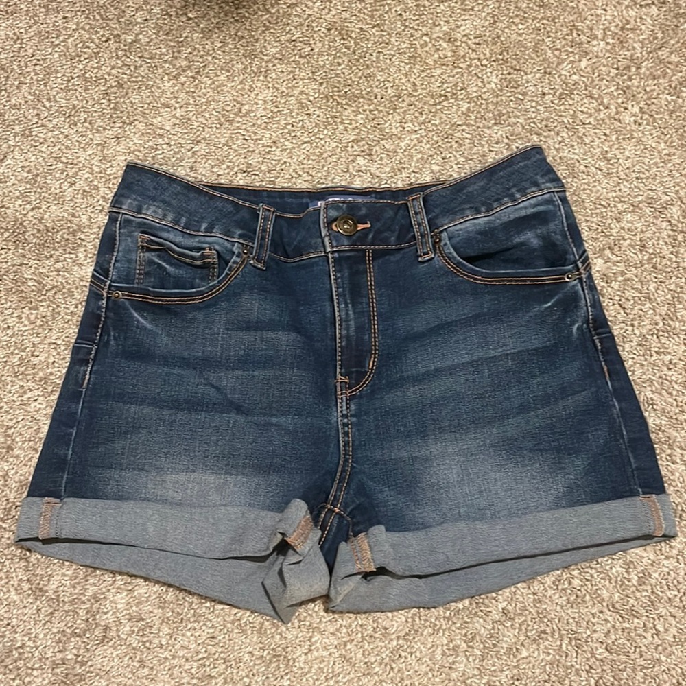 BUTT I love you wax jean shorts